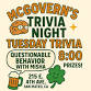 Questionable Behavior trivia night (at McGoverns) event in San Mateo, CA