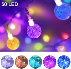 Enjoy the added convenience of turning the light on or off without having to get out of bed. Color Changing Globe String Lights Usb Plug 16 4 Ft 50 Leds Crystal Bubble Ball Fairy Lights With Remote Control Timer Ambient Lighting For Girls Bedroom Home Xmas Halloween Party Decor 16 Colors