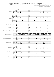 Original motion picture soundtrack (2016). Happy Birthday Sheet Music For Strings Group Snare Drum Bass Drum Crash More Instruments Mixed Ensemble Musescore Com