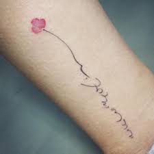 Tattooist Doy On Instagram Korean Calligraphy Mini Flower Tattoo Tattooistdoy Inkedwall Design Drawin Mini Tattoos Tiny Tattoos Calligraphy Tattoo