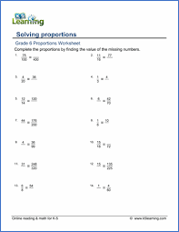 Just remember these 3 principles when solving proportions and it will ease the proportion exercise for you. Grade 6 Proportions Worksheet Solving Proportions Proportions Worksheet Math Worksheets Grade 6 Math Worksheets