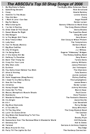 While 2006 was a year many memorable hits on the billboard, this canadian song packs nostalgia and relatable sentiment in one four minute punch. Top 50 Shag Songs Od Shag Club North Myrtle Beach Sc Shag Dancing
