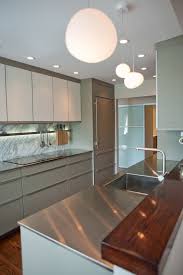 Light Gray Kitchen Cabinets Hanging Lamps Modern Kitchen Faucet Sink Wall Cabinet Wooden Floor Ceil Modern Kitchen Design Modern Kitchen Kitchen Cabinet Styles