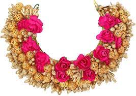 Check spelling or type a new query. Buy Baal Traditional Indian Hair Gajra Tissue Flower With Golden Beads For Bridal Or Wedding Hair Jewellery Veni For Women Pack Of 1 Online At Low Prices In India Amazon In