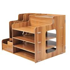 Wooden Leather Desk Organizer Wooden Desk Organizer Desk Organization Leather Desk