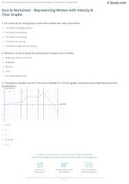 A collection of english esl worksheets for home learning, online practice, distance learning and english classes to teach about graphs, graphs. Quiz Worksheet Representing Motion With Velocity Time Graphs Study Com