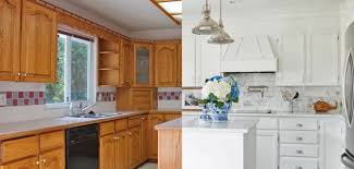 Draw a level line across the wall where base cabinets are to be installed at 34 1/2 inches above the finished floor. 13 Ways To Makeover Dated Kitchen Cabinets Without Replacing Them