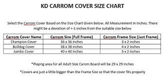 Amazon Com Kd Carrom Cover Carry Bag Half Cover For Carrom