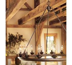 Warmally gazebo led outdoor chandelier with remote control hanging candelabra patio lighting. Stanton Leaf Cup Indoor Outdoor Chandelier Pottery Barn