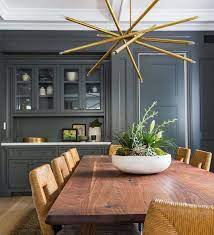 A good rule of thumb for dining room chandeliers is to hang them so that the bottom of the chandelier will hang 30 inches to 36 inches above the table. Pin By Claudia Achuy On Home Kitchen Modern Dining Room Lighting Dining Room Chandelier Modern Dining Room Light Fixtures