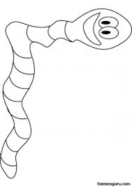 Black and white cartoon illustration of odd one out picture in a row educational game for elementary age or preschool children with comic characters coloring book page. Printable Insects Happy Little Worm Coloring Page Printable Coloring Pages For Kids Free Kids Coloring Pages Coloring Pages For Kids Worm Crafts