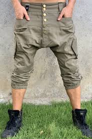 Urban Drop Crotch Cargo Pants Multi Pocket Pants Harem Cargo Pants Unisex Alternative Clothing Drop Crotch Pants Men Women Drop Crotch Pants Men Drop Crotch Cargo Pants Style