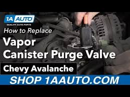 Remove the evaporative emission (evap) line from the canister purge solenoid, perform the following: How To Replace Vapor Canister Purge Valve 04 06 Chevy Avalanche 1a Auto
