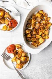 Air Fryer Home Fries Whole30 Paleo A Dash Of Dolly In 2021 Air Fryer Recipes Healthy Paleo Side Dishes Home Fries