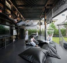 Integrated Field Designs Kloem Hostel In Bangkok Hostels Design Dark Interiors Interior Design Courses Online
