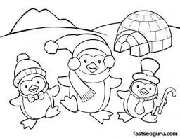Penguin coloring pages to print. Winter Penguin Coloring Pages For Kids Novocom Top