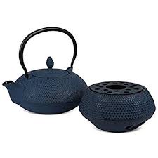 Japan Design Set Gusseisen Teekanne Arare 1 2 Ltr Nachtblau Stovchen Teekanne Design Set Japan Design