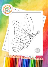 In this beautiful coloring page, a charming butterfly is showing her pretty wings! Download The Cutest Rainbow Butterfly Coloring Pages