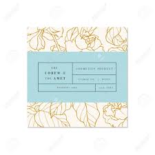 Natural & sophisticated editable round labels. Vector Patten For Cosmetics With Label Template Design Pattern Or Wrapping Paper For Package And Beauty Salons Botanical Collection Royalty Free Cliparts Vectors And Stock Illustration Image 135812319
