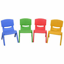 Set Of 4 Kids Plastic Chairs Stackable Play And Learn Furniture Colorful New Ty323296 22 Stuhle Fur Kinder Kleinkindstuhl Plastikstuhle