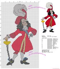 You supply your own fabric and floss. Captain Hook Peter Pan S Enemy Free Cross Stitch Pattern Free Cross Stitch Patterns Simple Unique Alphabets Baby