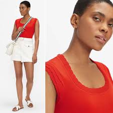 NWT Ted Baker Staciey Scallop Detail Knitted Top Size Ted 6/ US 14