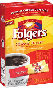 Folger's are produced sustainably by farmers who are aware of human rights, environmental practices the amount of caffeine in decaf is less than regular coffee, so it's safe for consumption. Folgers Instant Coffee Crystals Single Serve Packets