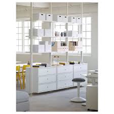 Elvarli 3 Sections White Width 101 3 4 Min Height 87 1 4 Shop Today Ikea In 2020 Cheap Office Furniture Ikea Office Storage Home Office Design
