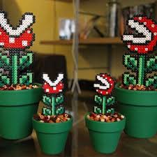 Http Www Avantjetaisriche Com Wp Content Uploads 2013 03 Plante Carnivore Mario Bross Plastique Decora Perler Bead Mario Perler Bead Art Perler Beads Designs