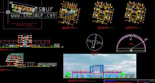 مخططات معمارية محطة الحافلات بتصميم مميز اوتوكاد Dwg
