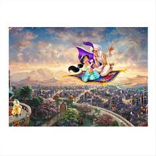 Tablomega Ahsap Tablo Aladdin Ve Yasemin Ucan Hali Fiyati