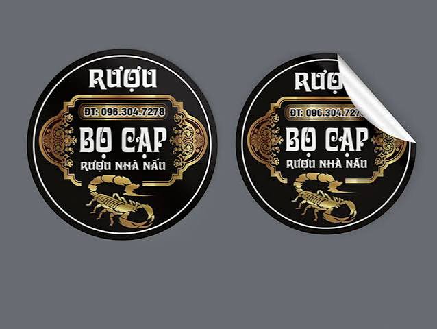 tem nhãn chai rượu - Thiết kế in ấn Đức Phát
