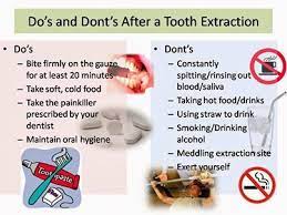 Do S And Don Ts After Tooth Extraction Tooth Extraction Aftercare Tooth Extraction Dental Extraction