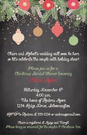 Chalkboard Christmas Ornament Bridal Shower Invitations Expressions Paperi Christmas Bridal Shower Invitations Christmas Bridal Showers Winter Bridal Showers