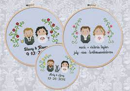 Wedding vows counted cross stitch pattern modern wedding. Wedding Family Custom Pdf Custom Families Mini People Cross Stitch Patterns Products Digital Cross Stitch Pattern