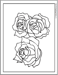3 grayscale rose coloring pages. 73 Rose Coloring Pages Free Digital Coloring Pages For Kids