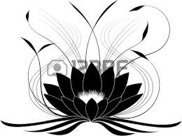 Black Japanese Lotus Vector Illustration Lotus Flower Art Silhouette Art Japanese Lotus