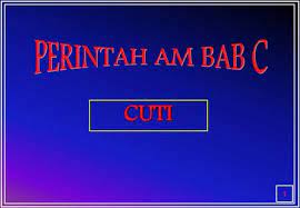 Kelas pegawai dan kuasa melulus cuti 3. Perintah Am Bab C Jabatan Perkhidmatan Awam Malaysia Ppt Download