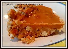 Trisha yearwood's crock pot pork tenderloin is great with mashed potatoes, on a sandwich, and just deelish for finger pickin'! Trisha Yearwood S No Bake Pretzel Bars Plus A Variation What S For Dinner Moms
