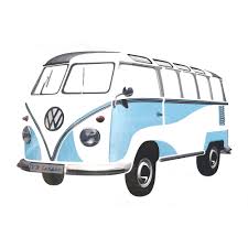 This bus has cult status. Vw Bulli T1 Samba Bus Blau Wandtattoo Wandbild Bild 180cm X 120cm Auto 1h0087799