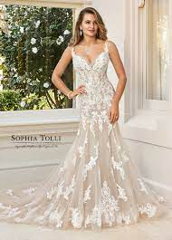 Sophia Tolli Marley Sophia Tolli Sophia Tolli Wedding Dresses Sheer Wedding Dress Lace Mermaid Wedding Dress