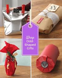Start on the bottom of the gift and secure paper with tape before you wrap. How To Wrap Oddly Shaped Gifts Gift Wrapping Clothes Gifts Gift Wrapping