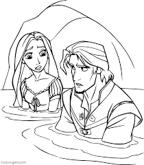 Rapunzel is the protagonist of disney's 2010 animated feature film, tangled. Rapunzel And Flynn Are Trapped In A Cave Coloring Page Coloringall