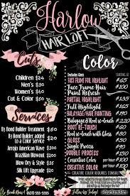 Beauty Salon Menu Hair Salon Names Home Hair Salons Salon Menu