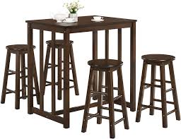 3.5 out of 5 stars, based on 8 reviews 8 ratings current price $180.00 $ 180. Merax 5 Piece Solid Wood Dining Table Set Kitchen High Pub Table Set With 4 Bar Stools Espresso Wood Dining Table Solid Wood Dining Table Kitchen Bar Table
