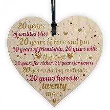 April 4, 2021 by quote memes twenty years ago, you were celebrating your wedding day. 20th Wedding Anniversary 20 Year Gift Wooden Heart First Wedding