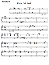 Jingle Bell Rock Bobby Helms Stave Preview 1 Piano Music Piano Sheet Music Free Jingle Bells Sheet Music
