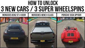 Shows just how good premium electric cars can be. Forza Horizon 4 How To Unlock The Mercedes Gt4 Mercedes X Class Porsche 550a And 3 Super Spins Youtube