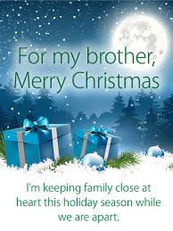 Thoughtful Merry Christmas Card For Brother Birthday Greeting Cards By Davia Merry Christmas Card Christmas Cards Birthday Greeting Cards