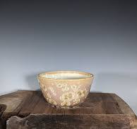 Handmade Crystalline Glazed Ceramic Bowl: Golden Brown ...